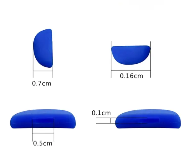 ซิลิโคนสีน้ำเงินกันลื่นสำหรับแว่นสายตา 2 ชิ้น - Image 3